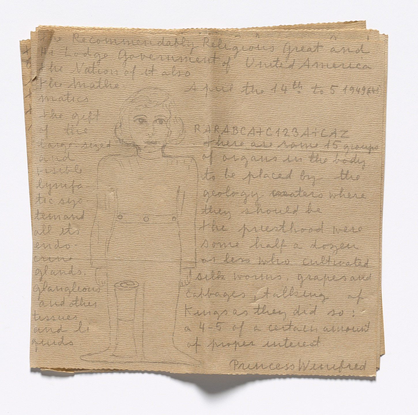 Princess Winifred. Asylum Manuscripts from S.M.S. No. 4. 1968