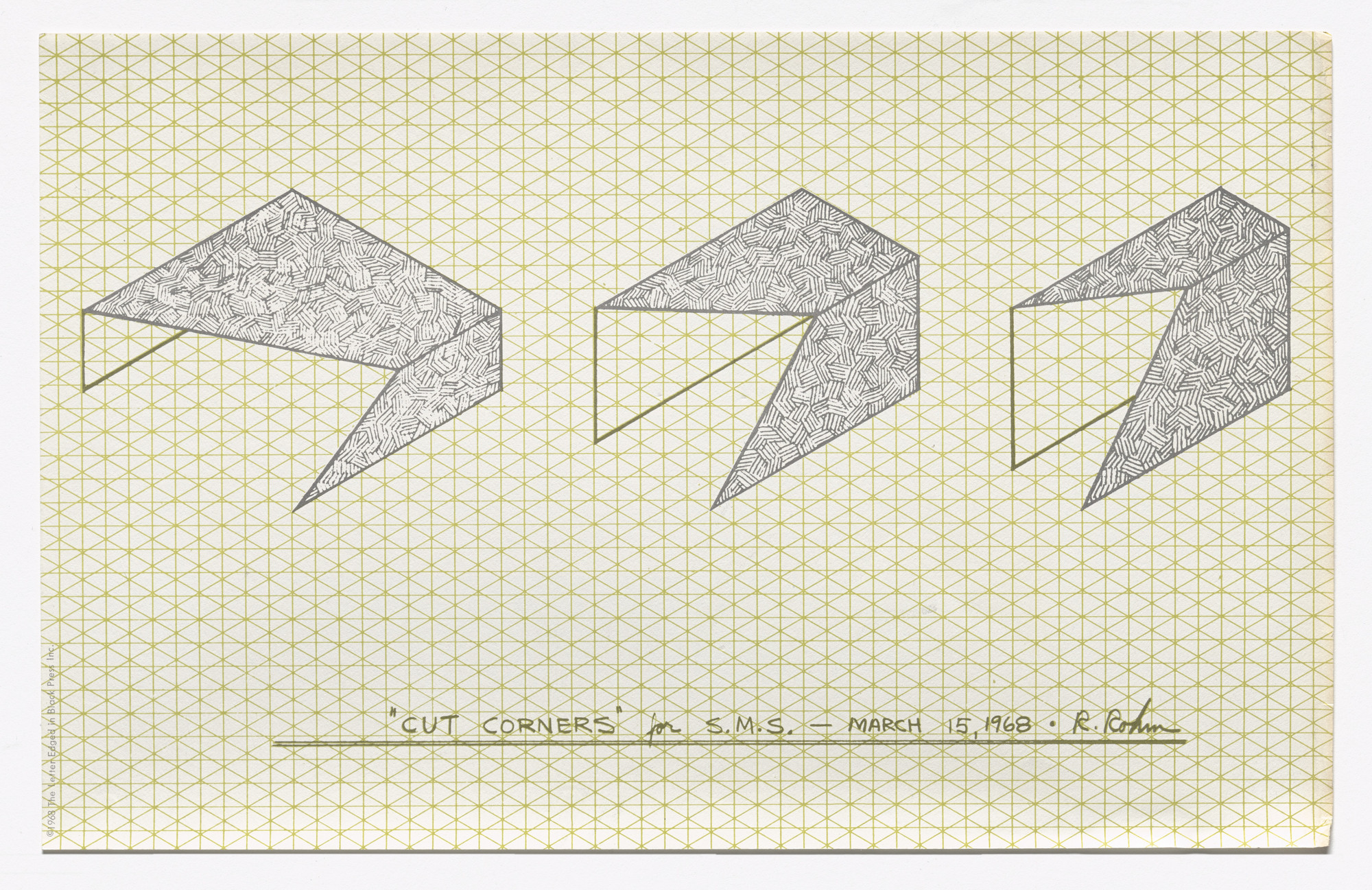 Robert Rohm. Cut Corners from S.M.S. No. 5. 1968