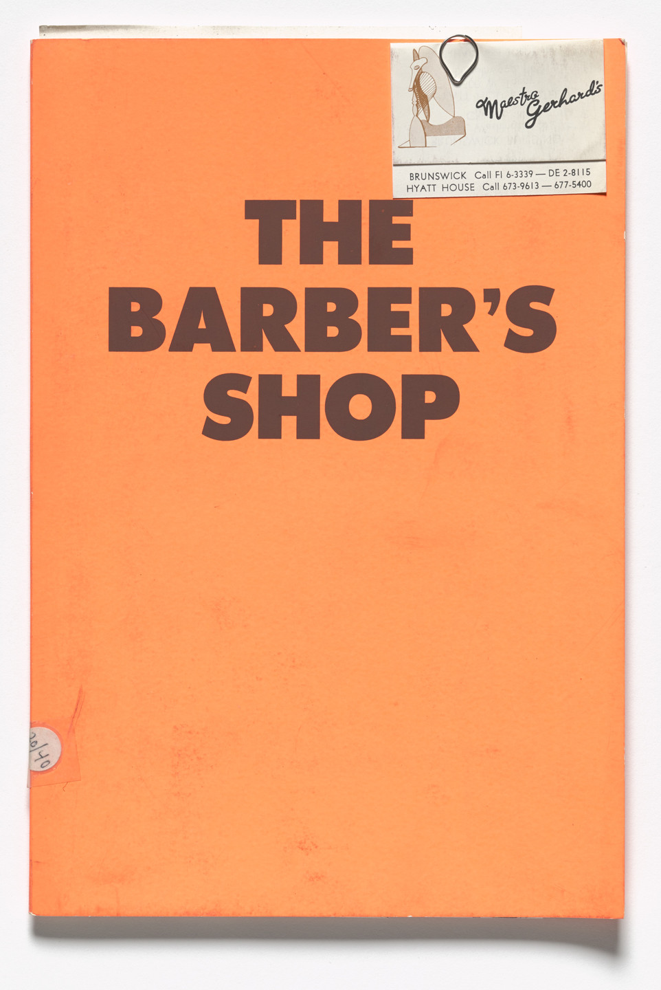 William Copley. The Barber&#39;s Shop from S.M.S. No. 5. 1968