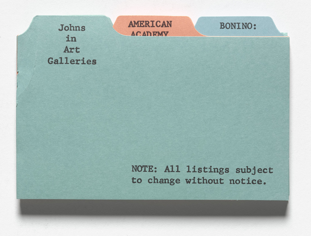 Johns in Art Galleries from S.M.S. No. 6