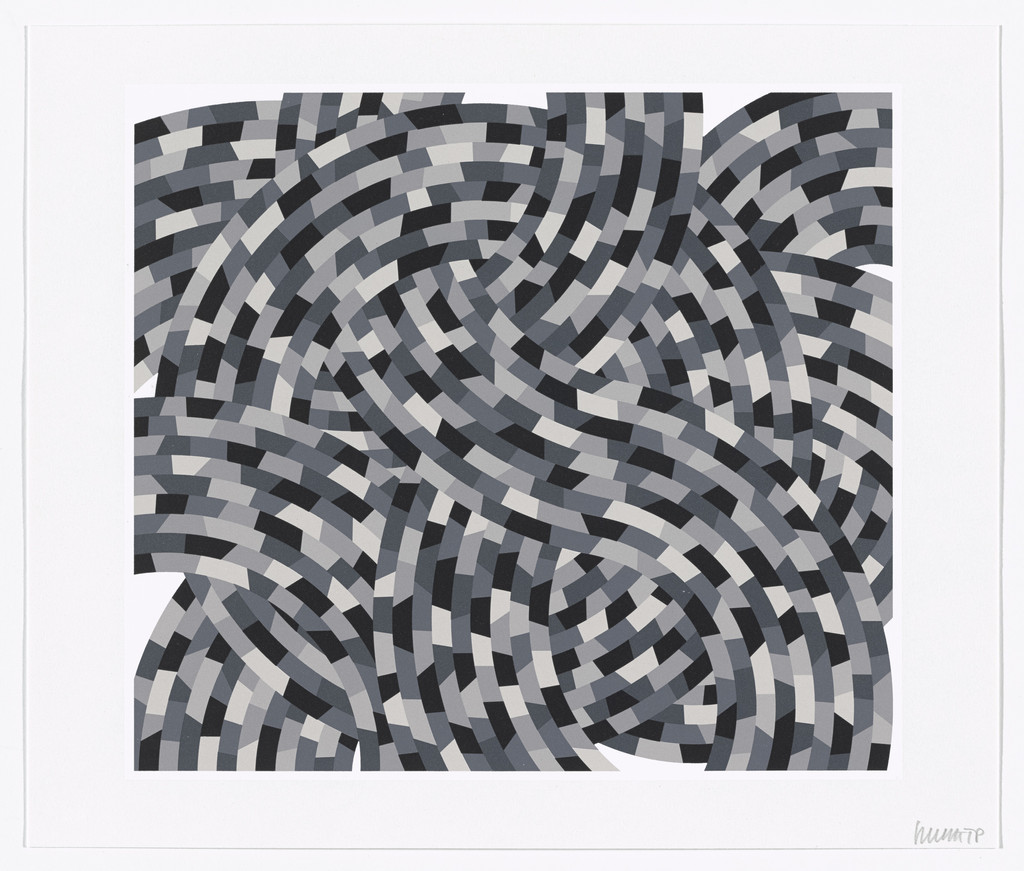Whirls and Twirls (Black and Grays) by Sol LeWitt