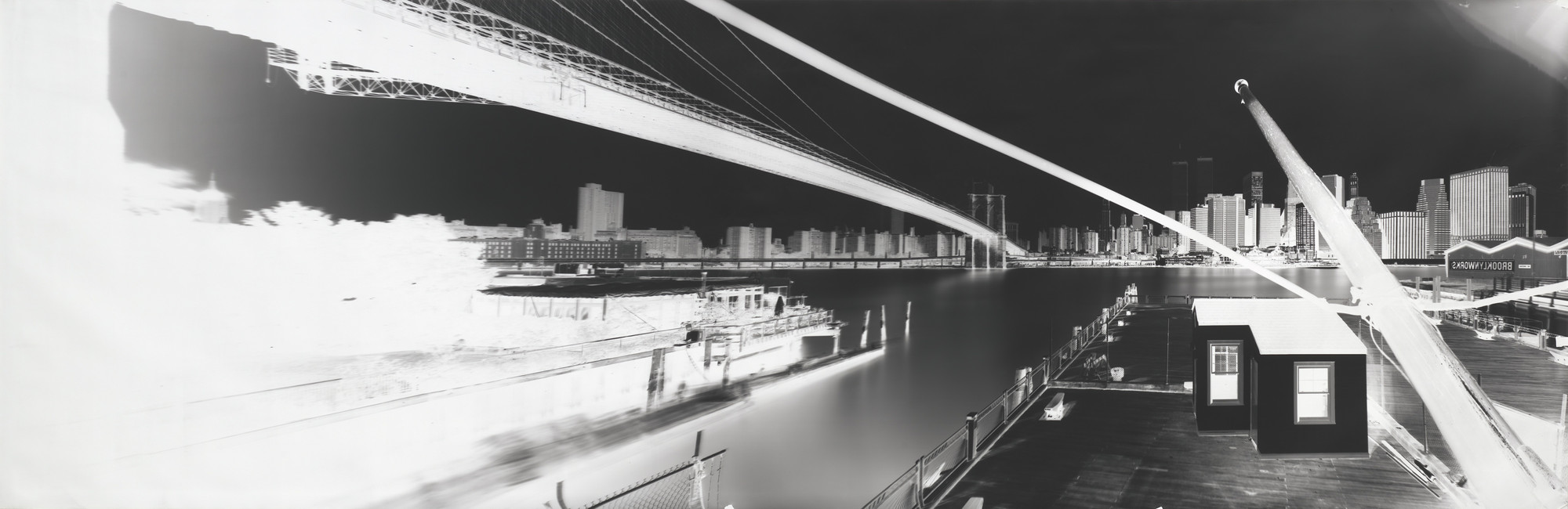 Vera Lutter. The Appropriation of Manhattan, Fulton Ferry Landing, Brooklyn, III: May 25, 1996. 1996