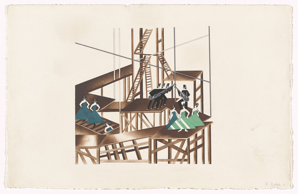 Spanish Pantomime (Pantomime espanole) from Alexandra Exter: Stage Sets (Alexandra Exter: Décors de théâtre) by Alexandra Exter