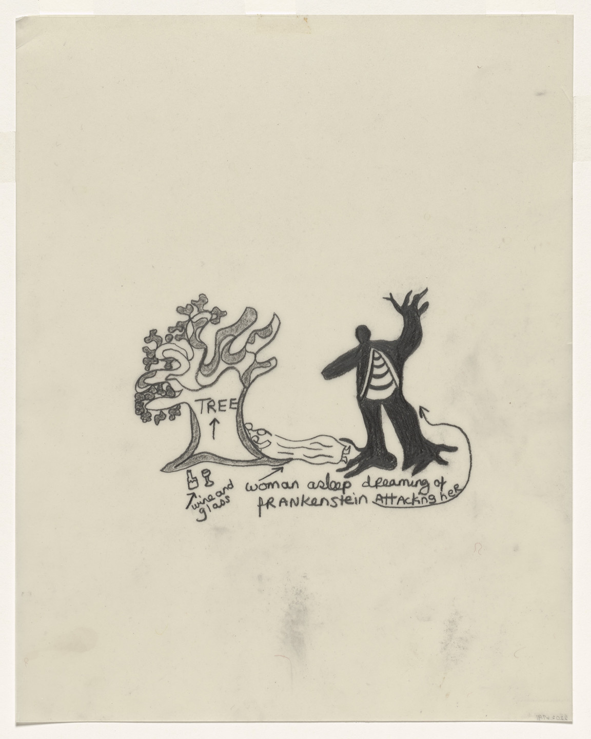 Niki de Saint Phalle. Unused preparatory drawing for In Memory of My Feelings. 1967