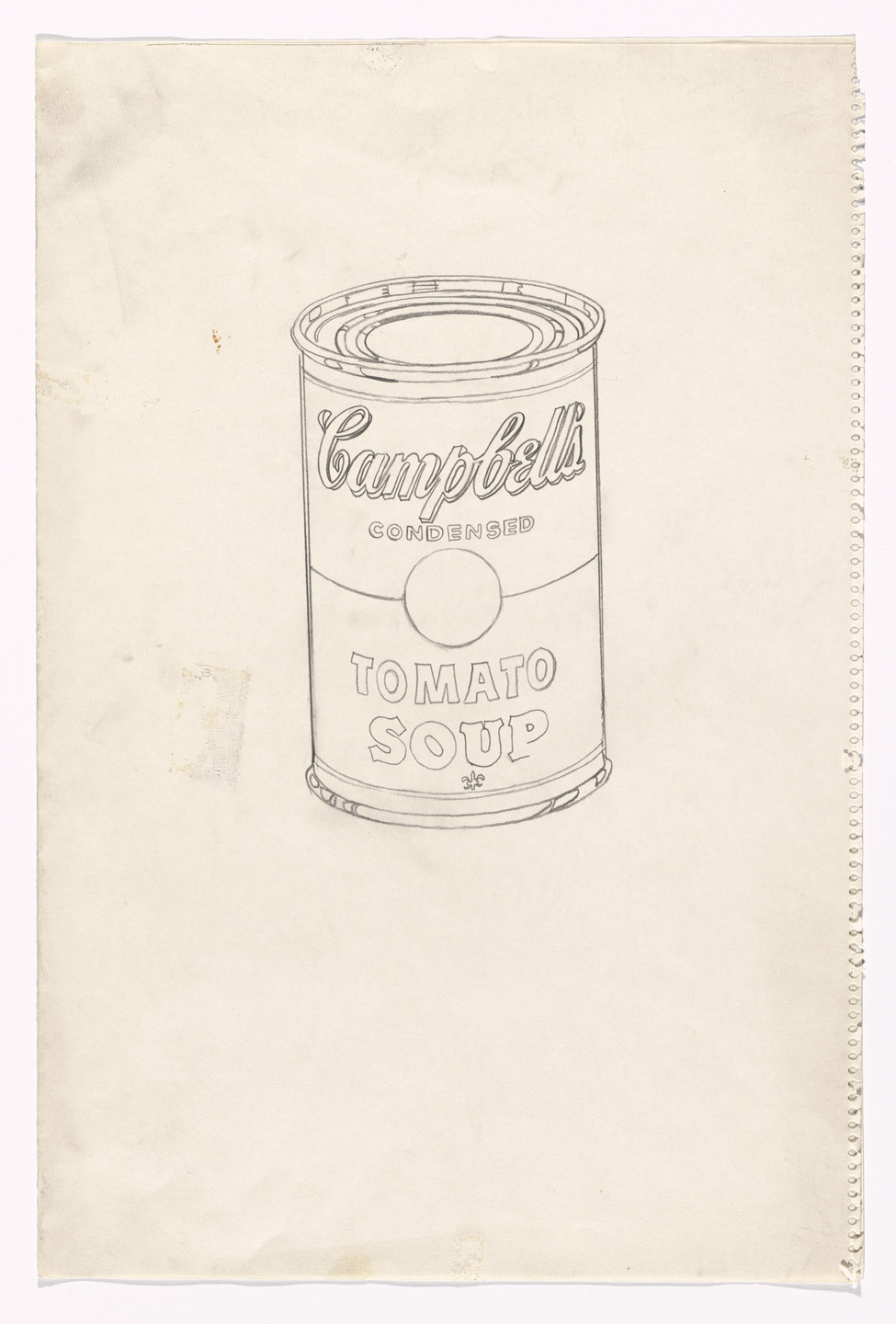 Andy Warhol. Campbell&#39;s Soup Can (Tomato). (c. 1962)