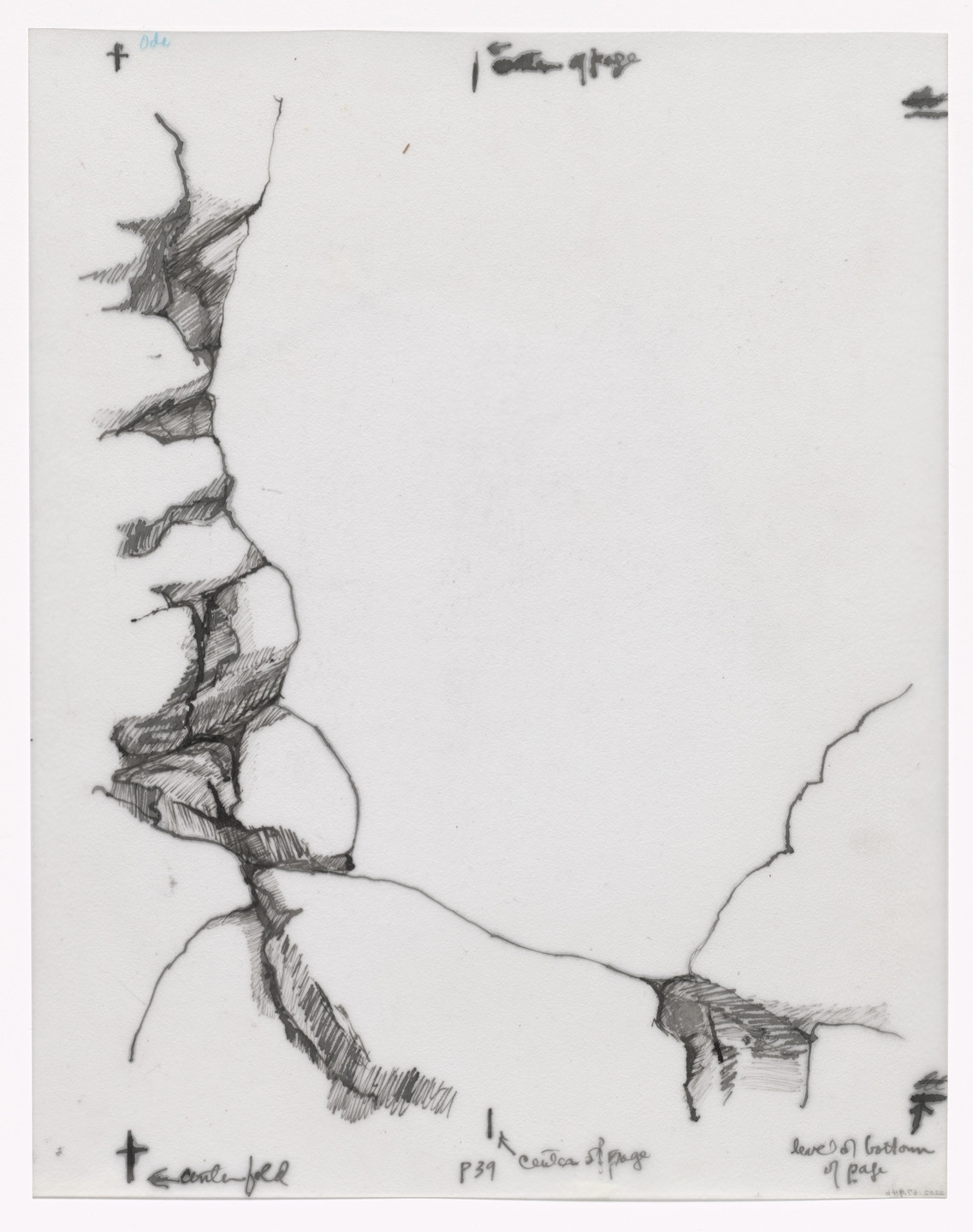 Jane Wilson. Preparatory drawing for In Memory of My Feelings. 1967