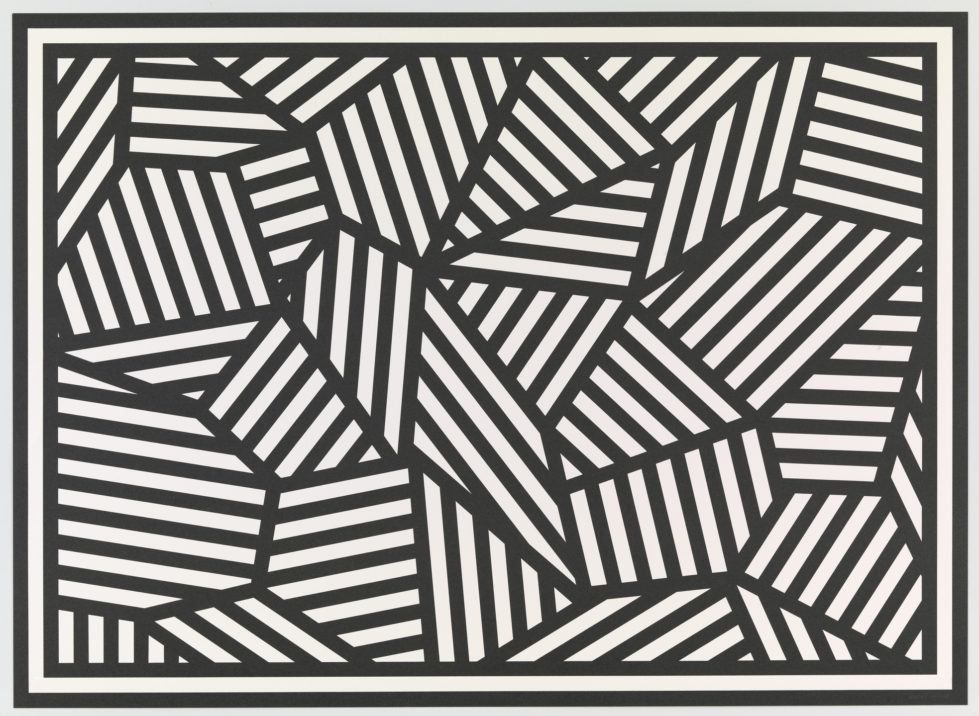 Sol LeWitt. Complex Form with Black and White Bands. 1988 | MoMA