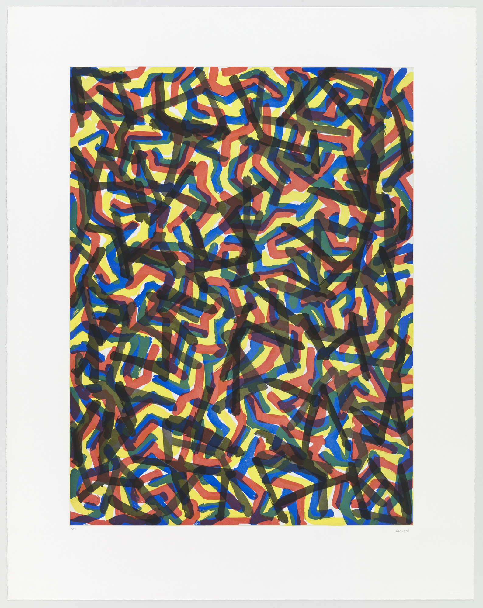 Sol LeWitt. Irregular, Angular Brushstrokes