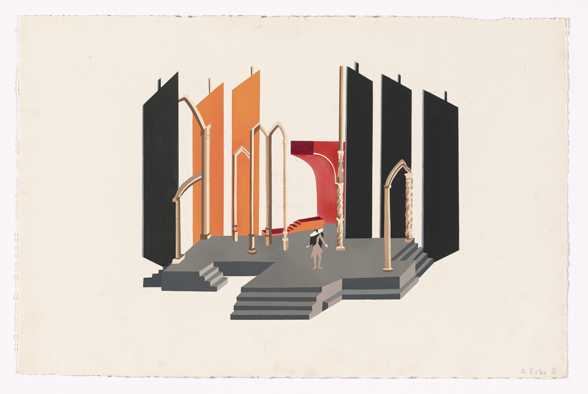 Alexandra Exter. Don Juan and Death (Don Juan et la mort) from Alexandra Exter: Stage Sets (Alexandra Exter: Décors de théâtre). 1926, published 1930