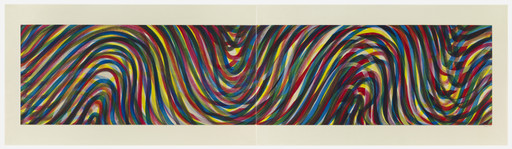 Sol LeWitt. Wavy Horizontal Lines/Diptych. 1996