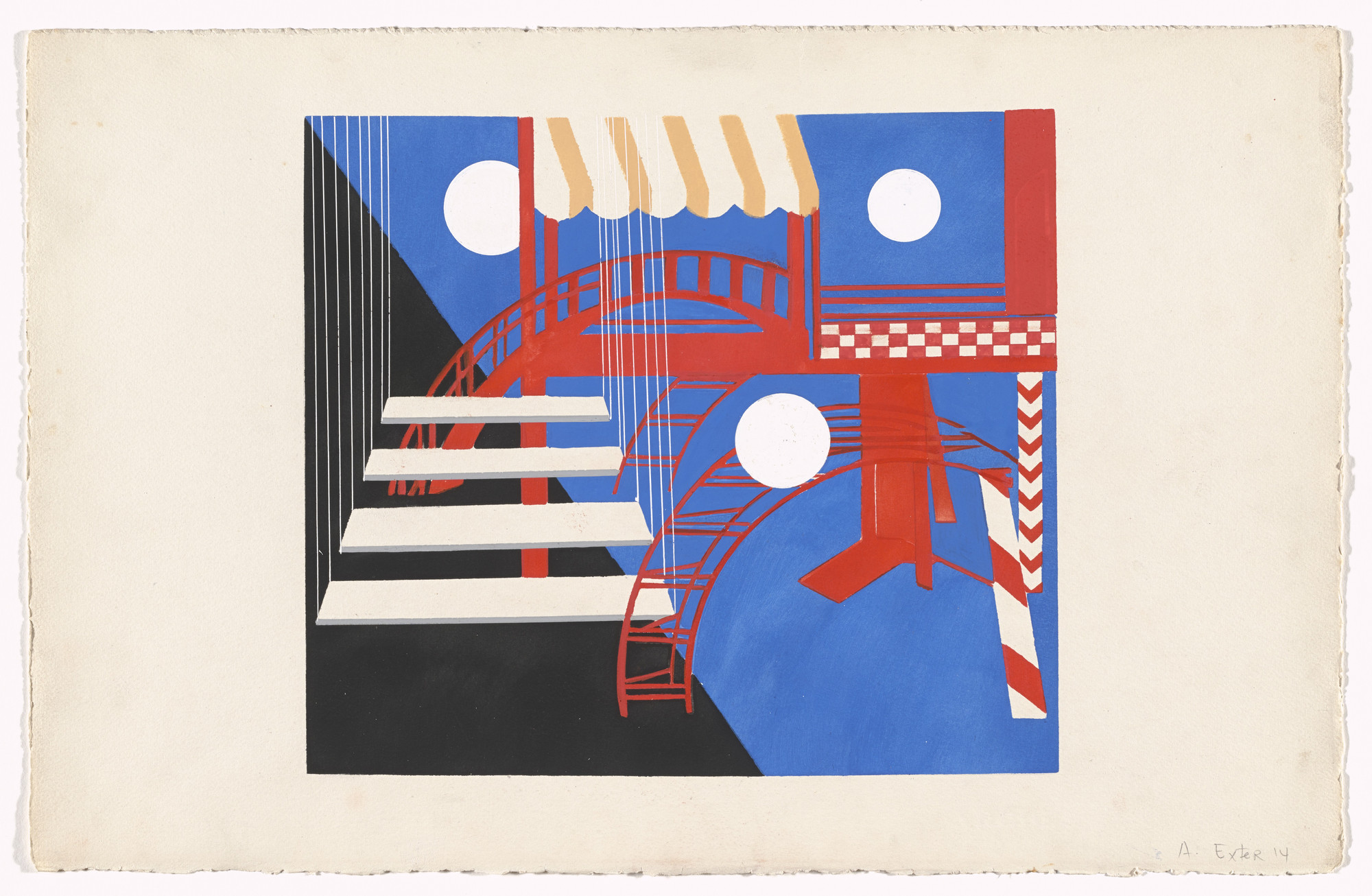 Alexandra Exter. The Merchant of Venice (Le Marchand de Venise) from Alexandra Exter: Stage Sets (Alexandra Exter: Décors de théâtre). 1927, published 1930