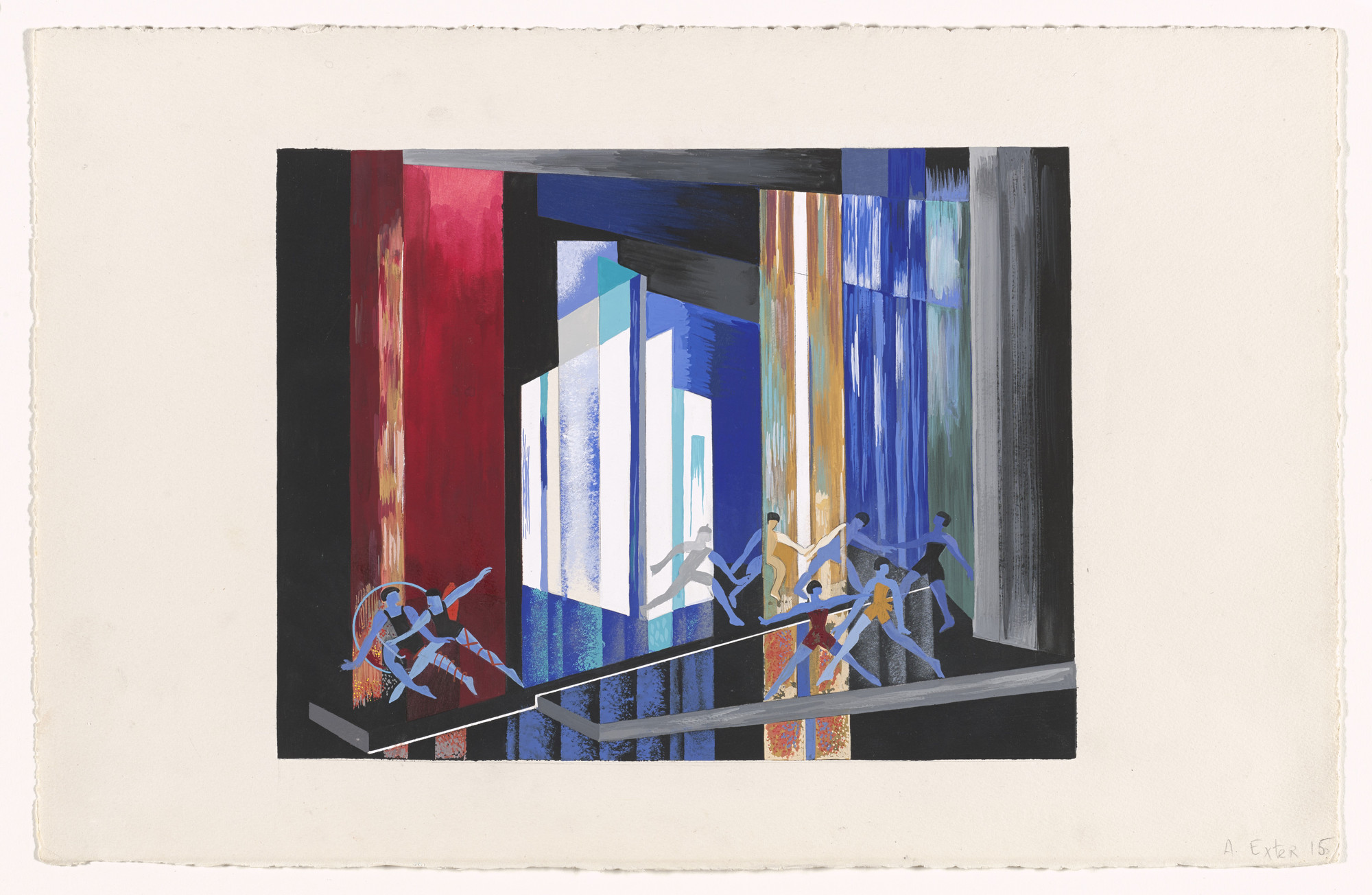 Alexandra Exter. Ballet, Light Maquette (Ballet, maquette de lumière) from Alexandra Exter: Stage Sets (Alexandra Exter: Décors de théâtre). 1926–30, published 1930