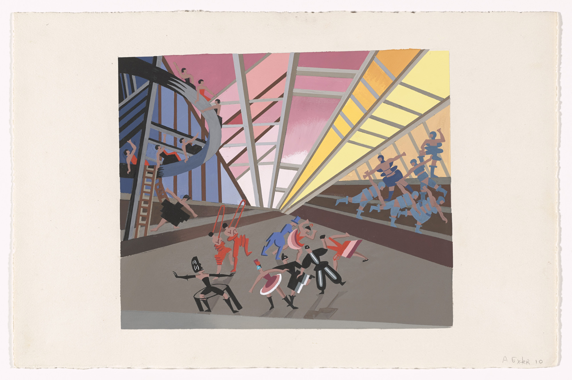 Alexandra Exter. Project Review (Revue projet) from Alexandra Exter: Stage Sets (Alexandra Exter: Décors de théâtre). 1927, published 1930