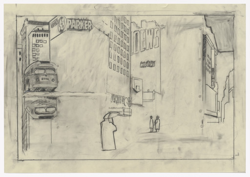 Larry Rivers. Preparatory drawing for In Memory of My Feelings. 1967