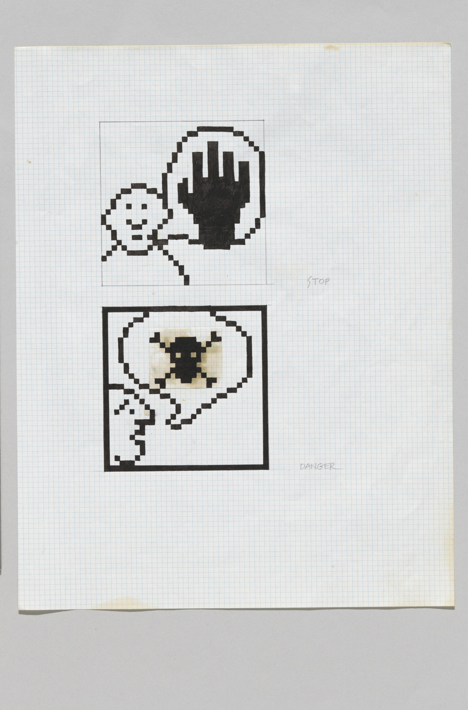 Susan Kare. Graphic icon sketch. 1982–1983