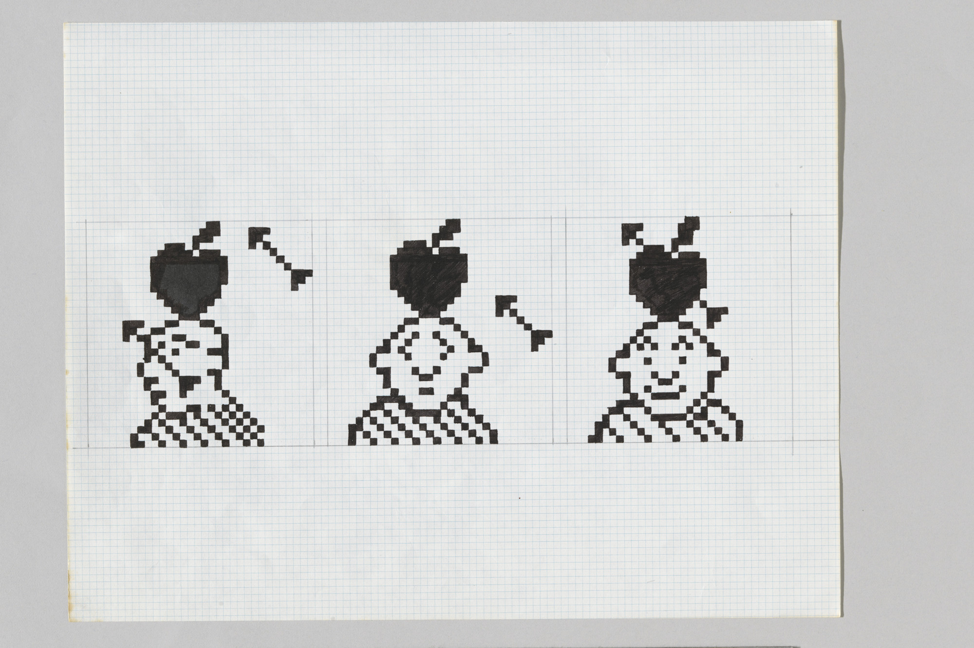 Susan Kare. Graphic icon sketch. 1982–1983