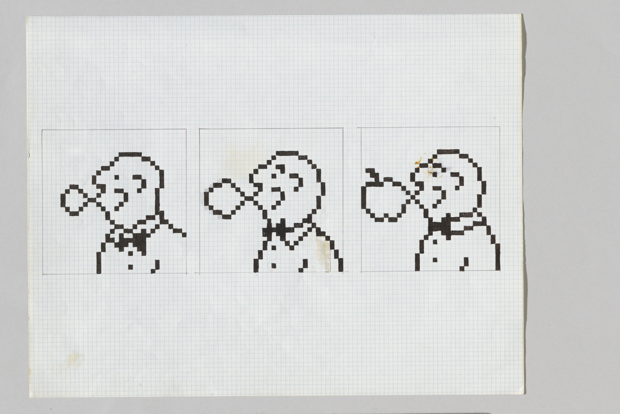 Susan Kare. Graphic icon sketch. 1982–1983