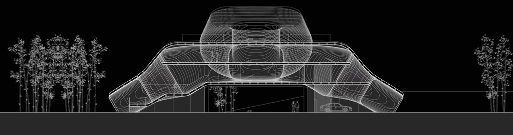 Wing House, Helsinki, Finland (Section) by Hani Rashid, Lise Anne Couture