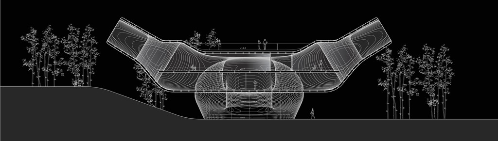 Wing House, Helsinki, Finland (Section) by Hani Rashid, Lise Anne Couture