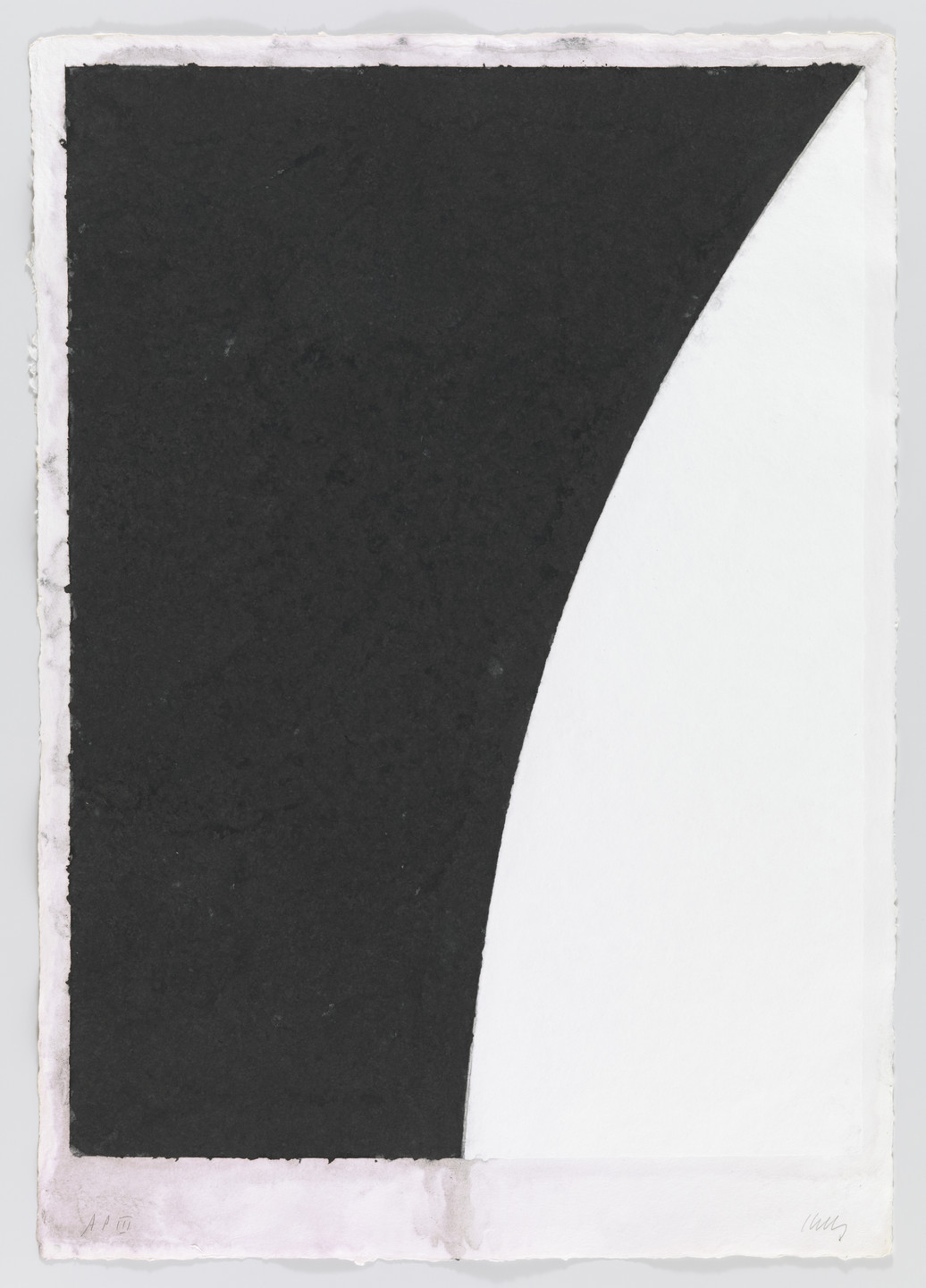 Ellsworth Kelly. Colored Paper Image VI (White Curve with Black II). 1976