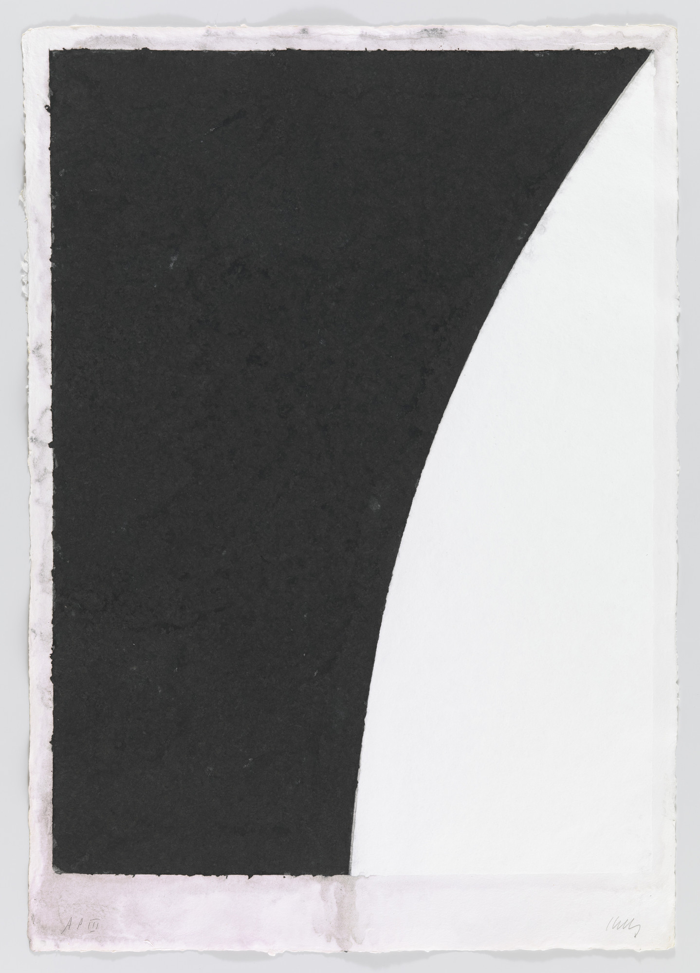 Ellsworth Kelly. Colored Paper Image VI (White Curve with Black II)