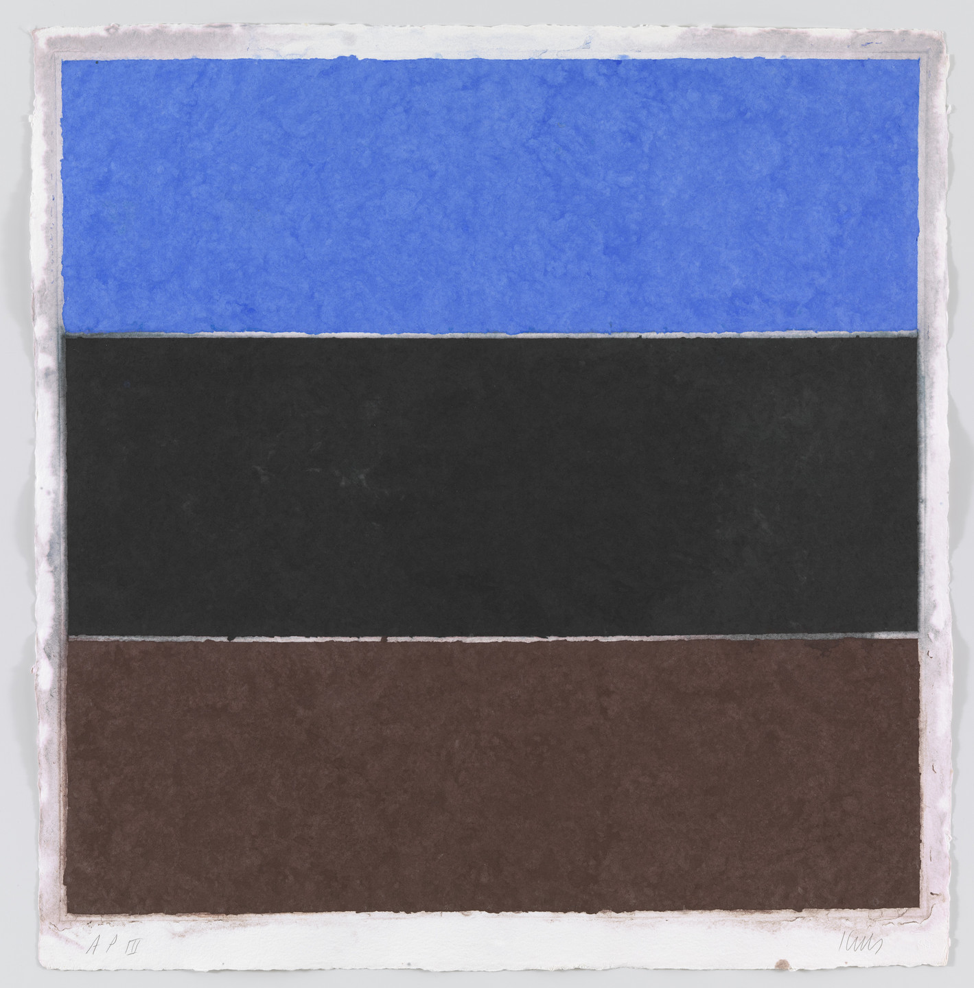 Ellsworth Kelly. Colored Paper Image XVII (Blue Black Brown). 1976