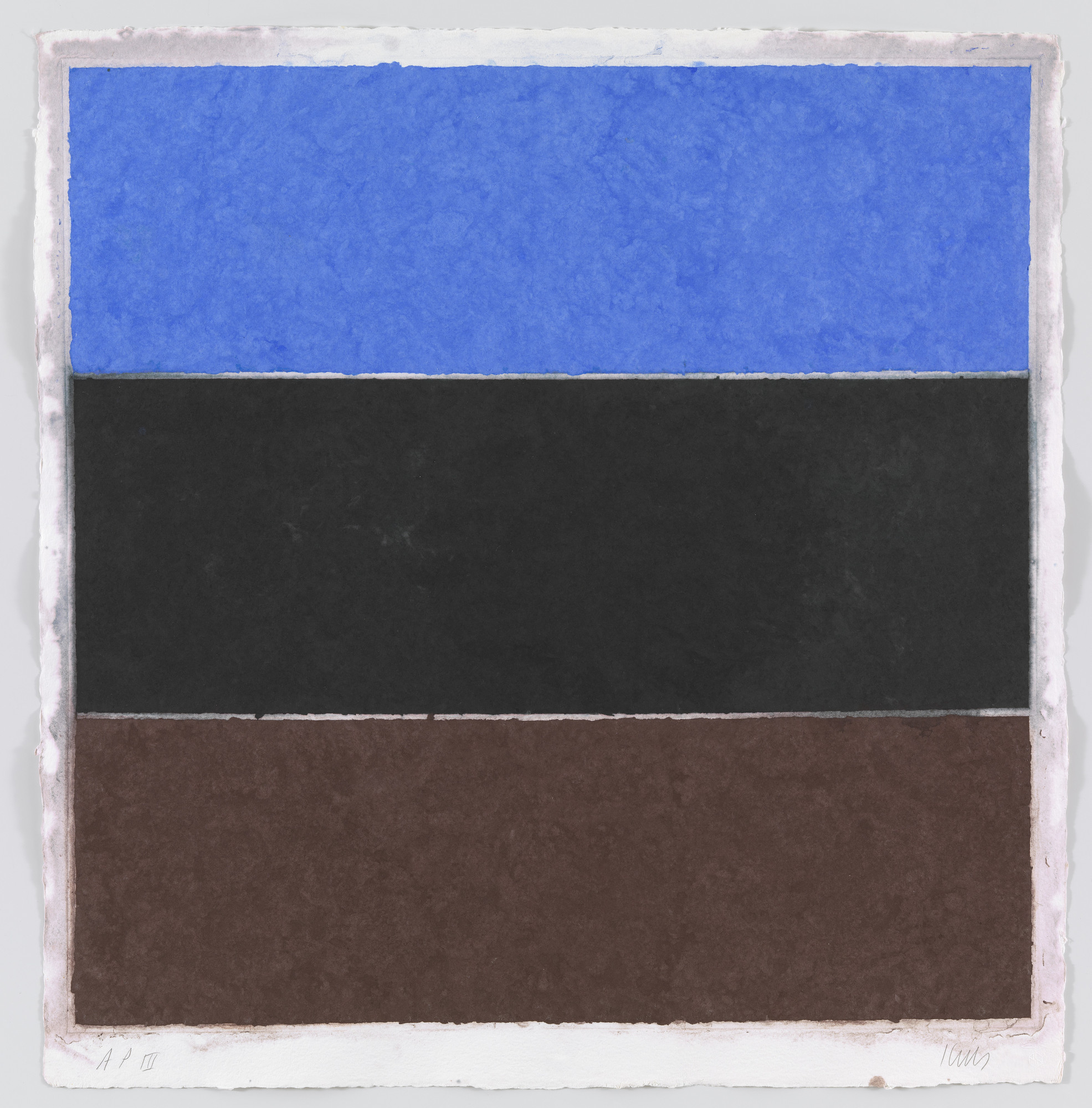 Ellsworth Kelly. Colored Paper Image XVII (Blue Black Brown)