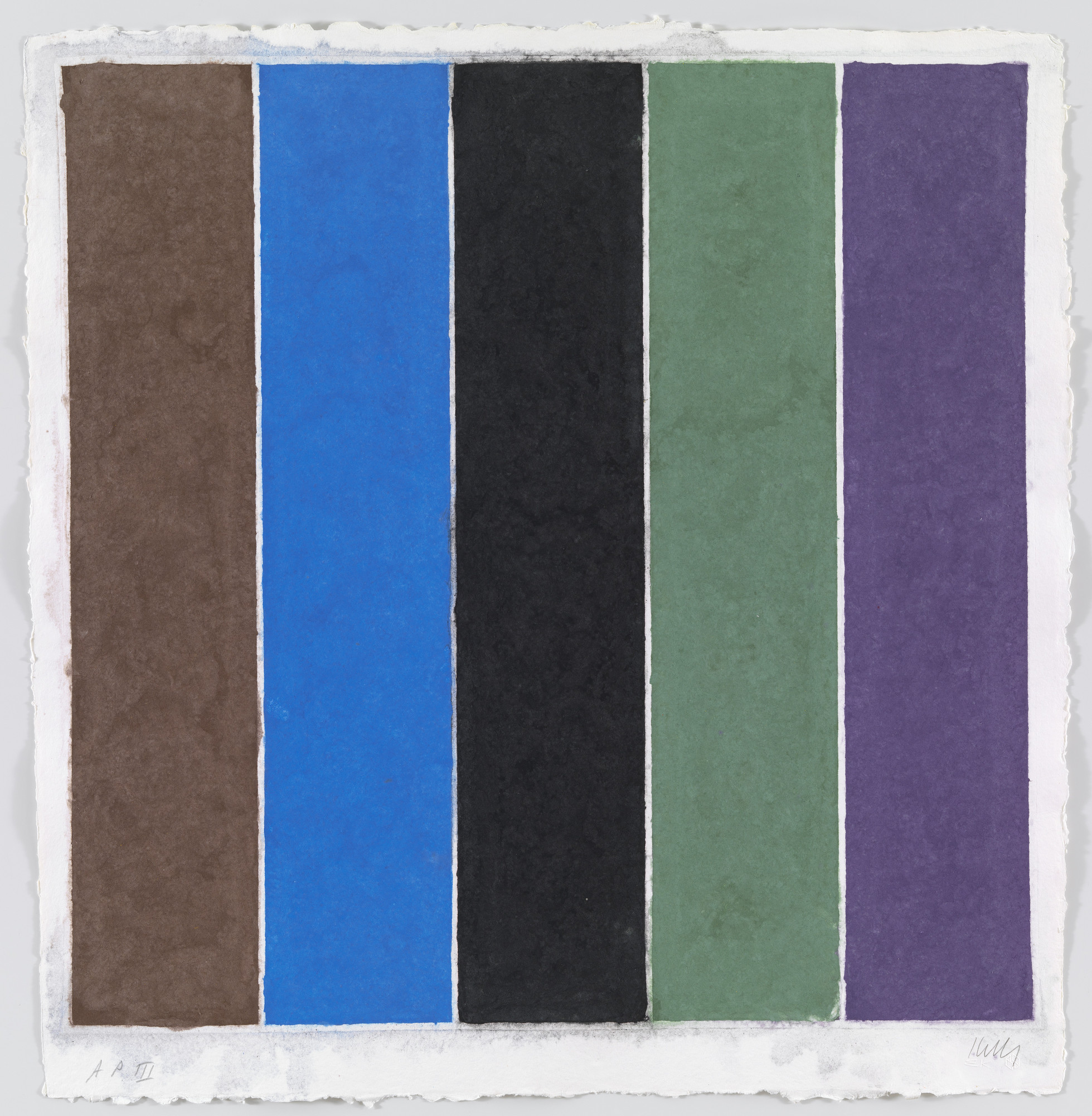 Ellsworth Kelly. Colored Paper Image XIX (Brown Blue Black Green Violet)