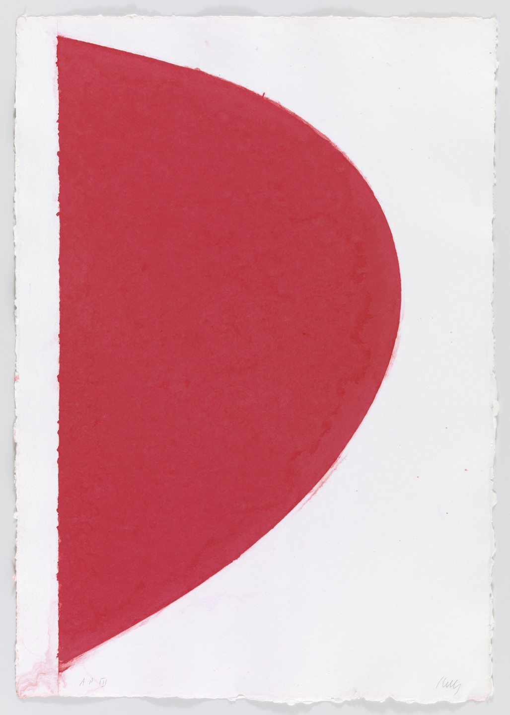 Ellsworth Kelly. Colored Paper Image IV (Red Curve). 1976