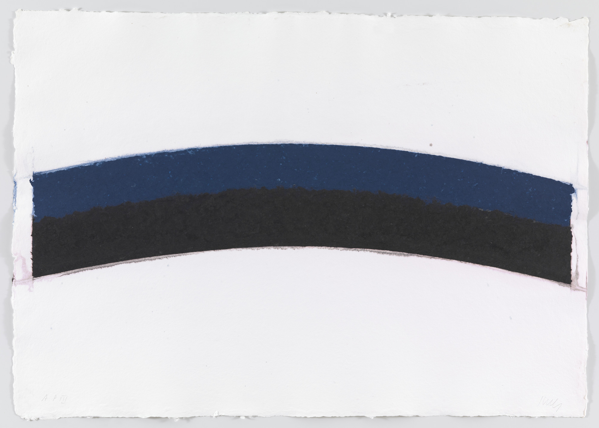 Ellsworth Kelly. Colored Paper Image III (Blue Black Curves). 1976