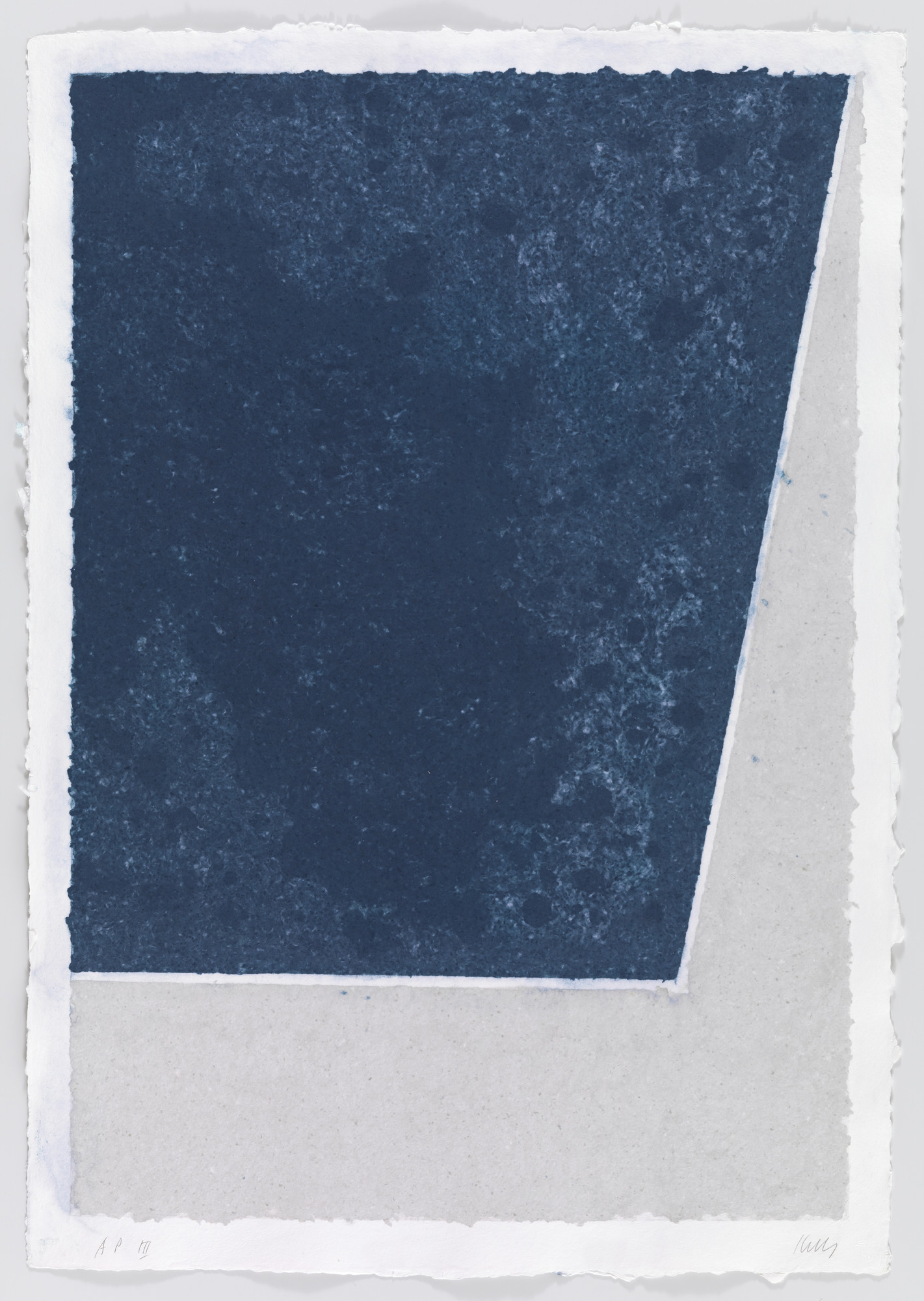 Ellsworth Kelly. Colored Paper Image X (Blue with Gray)