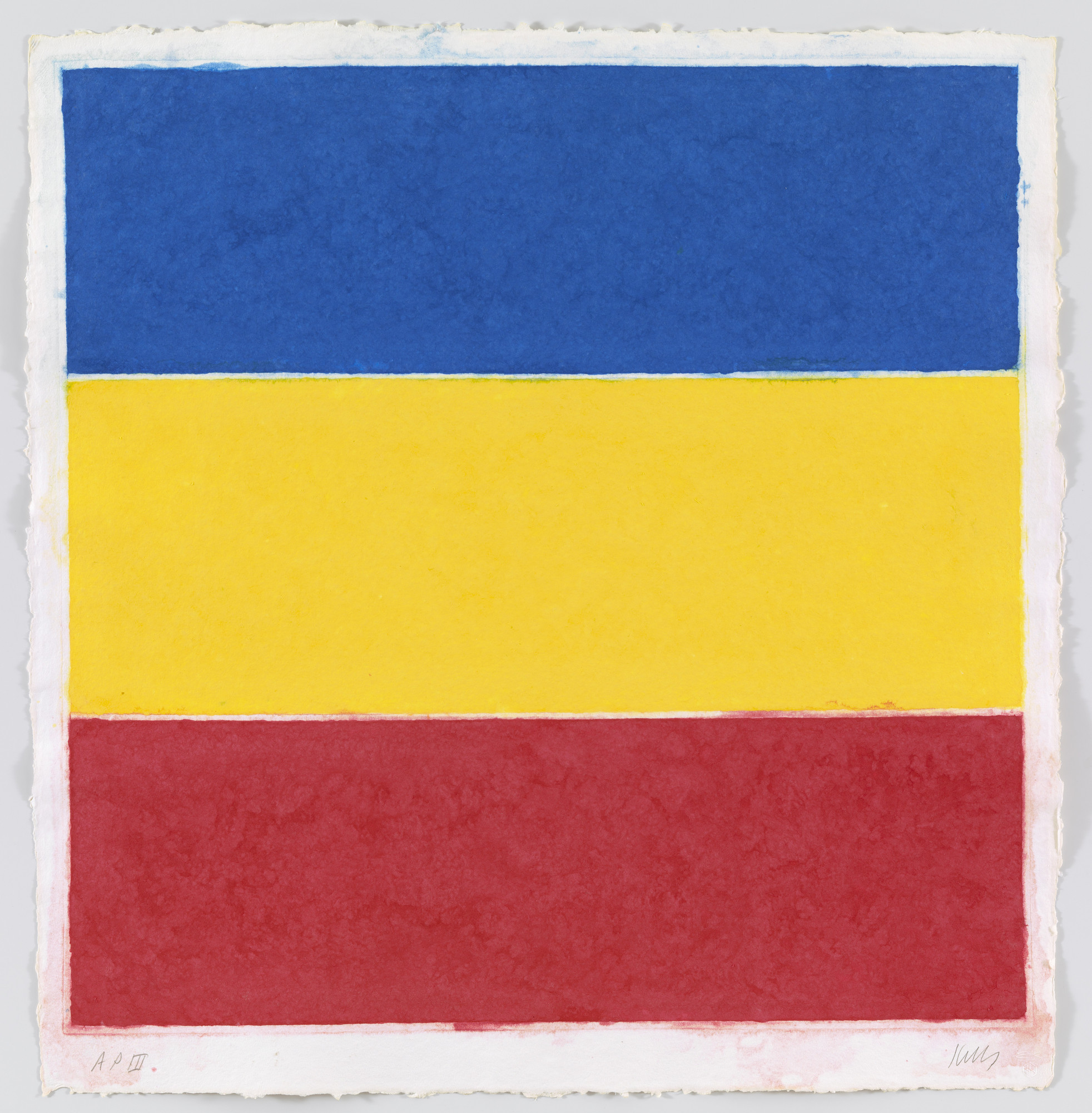 Ellsworth Kelly. Colored Paper Image XVI (Blue Yellow Red)