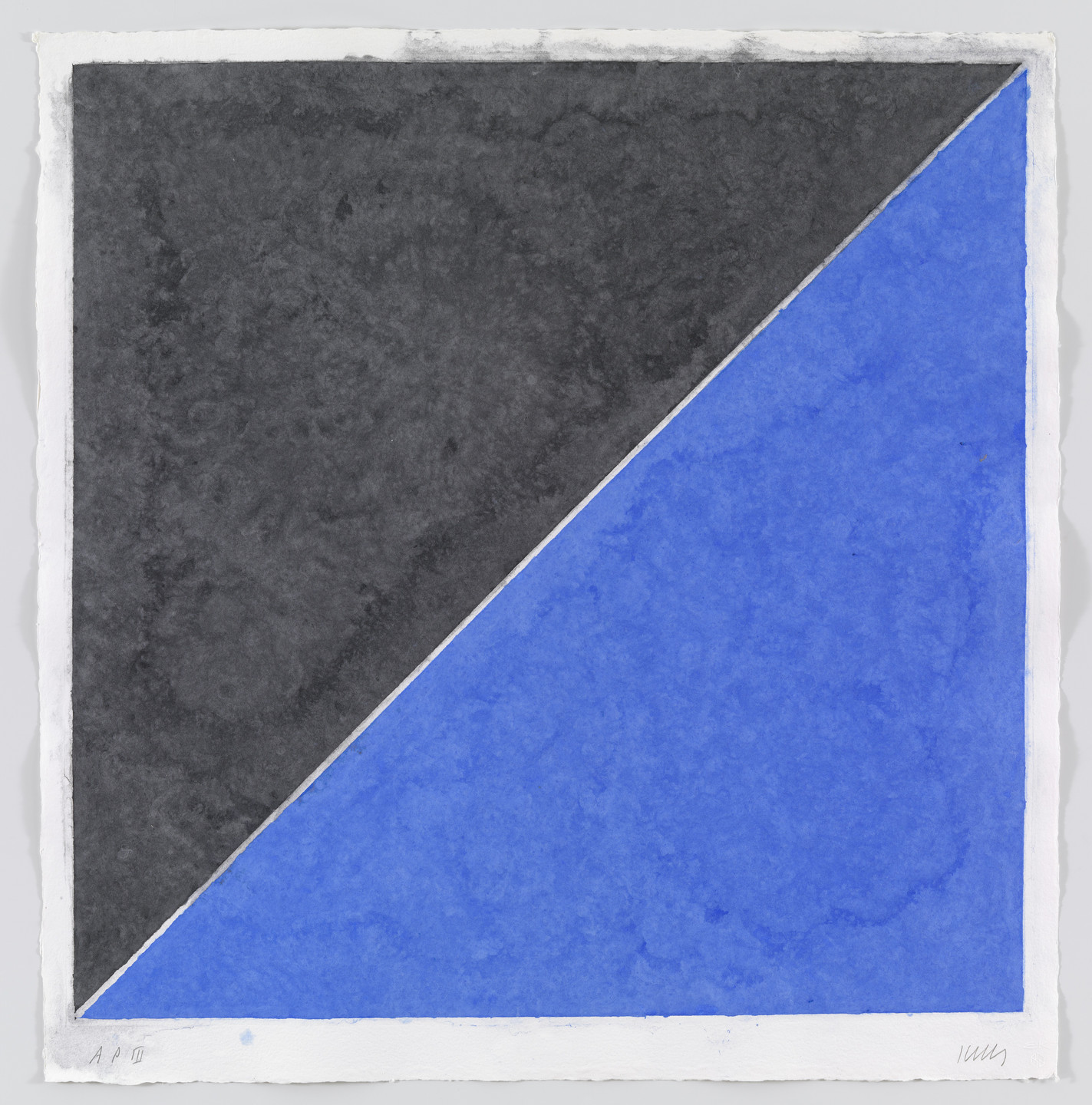 Ellsworth Kelly. Colored Paper Image XV (Dark Gray and Blue). 1976