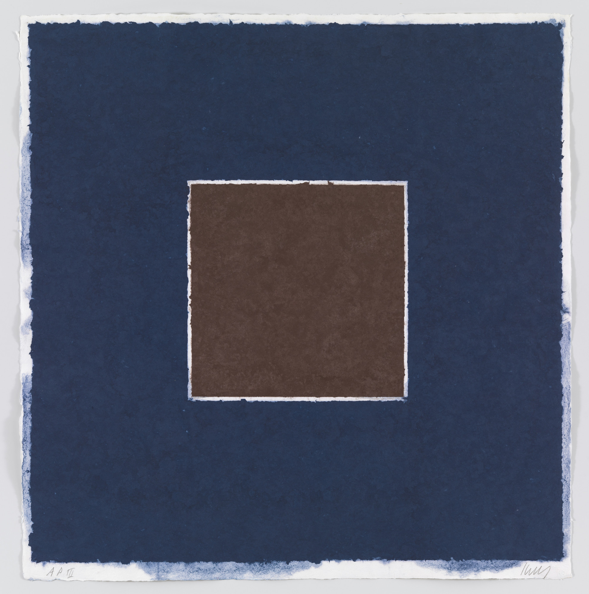 Ellsworth Kelly. Colored Paper Image XX (Brown Square with Blue)
