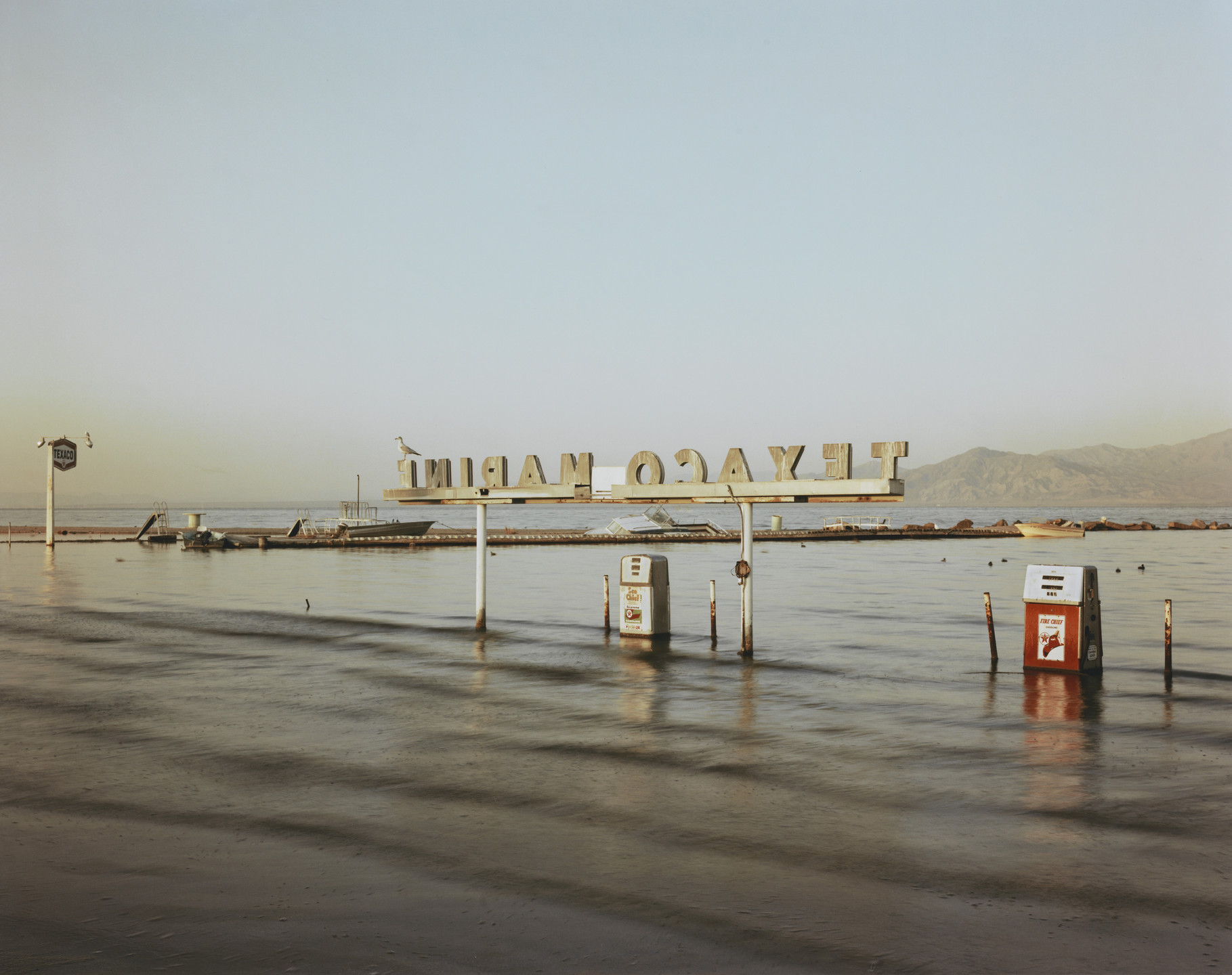 Richard Misrach. Submerged Gas Pumps, Salton Sea. 1983