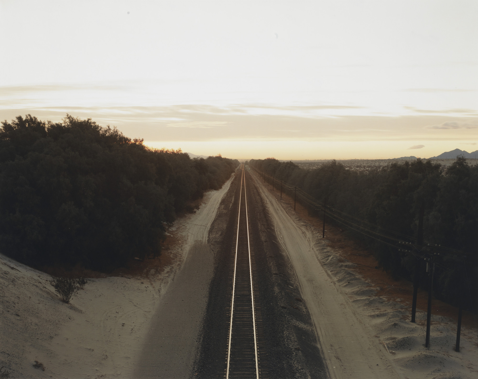 Richard Misrach. Train Tracks, Colorado Desert, California
