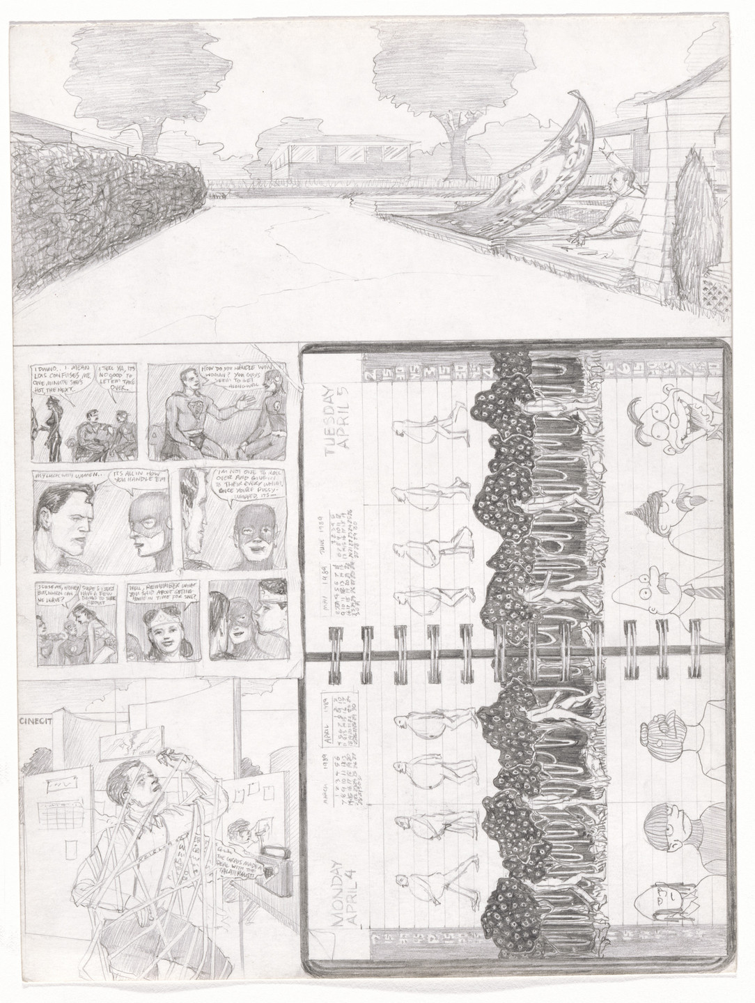 Jim Shaw. Dream Drawing (I had a bunch of junk and artwork...). 1994