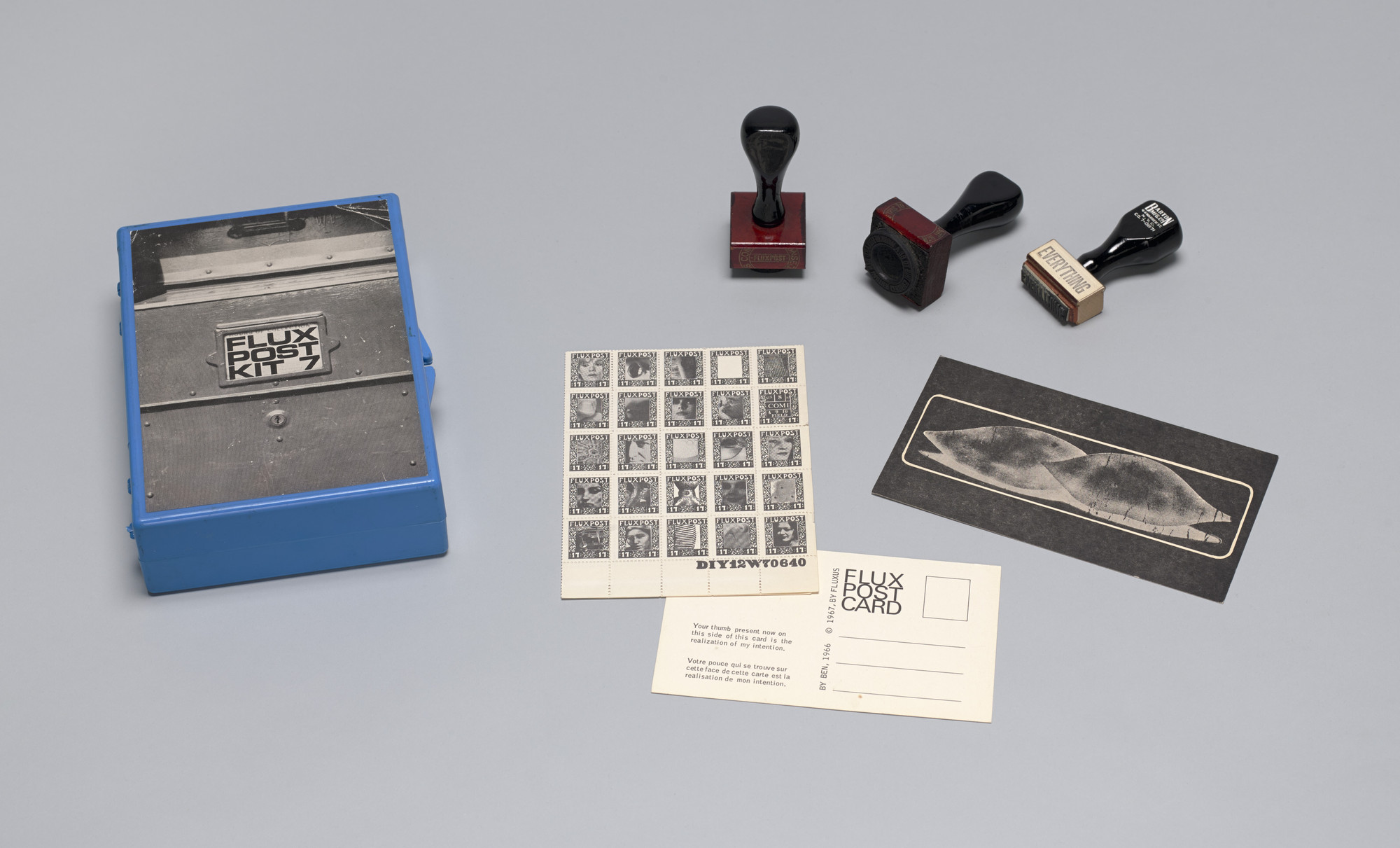 Various Artists, Ken Friedman, James Riddle, Ben Vautier, Robert Watts. Flux Post Kit 7. 1968