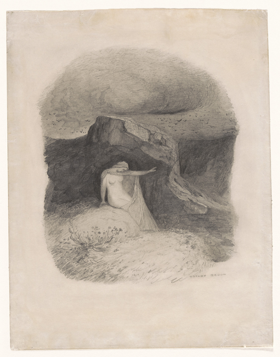 Odilon Redon. Woman with Outstretched Arm. c. 1868