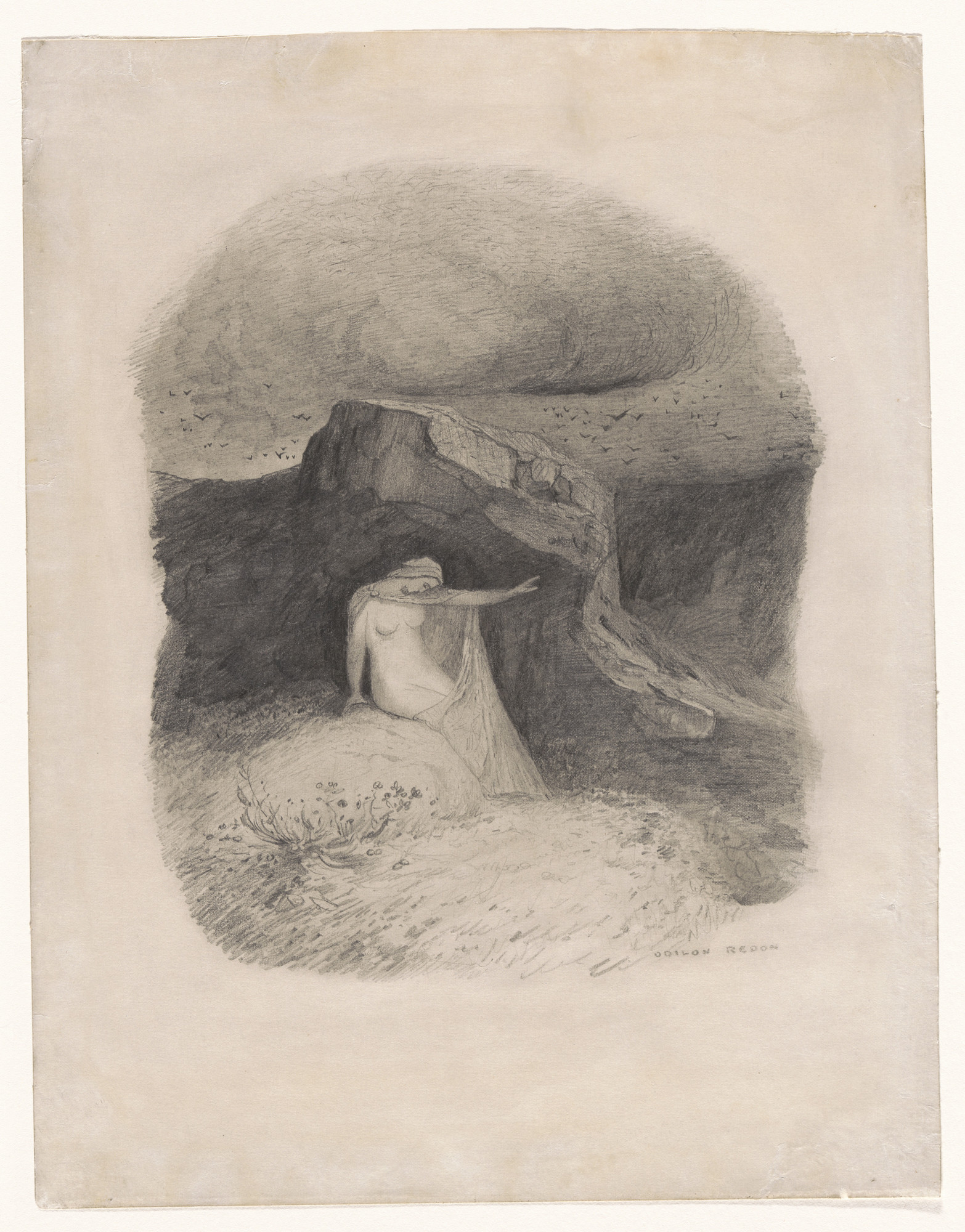 Odilon Redon、Tete de Jeune Femme de Prof Odilon Redon、Tete de Jeune Femme de Prof Tête de jeune