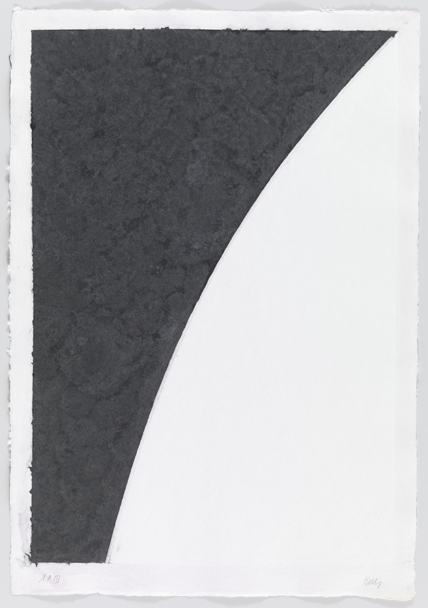 Ellsworth Kelly. Colored Paper Image I (White Curve with Black I)