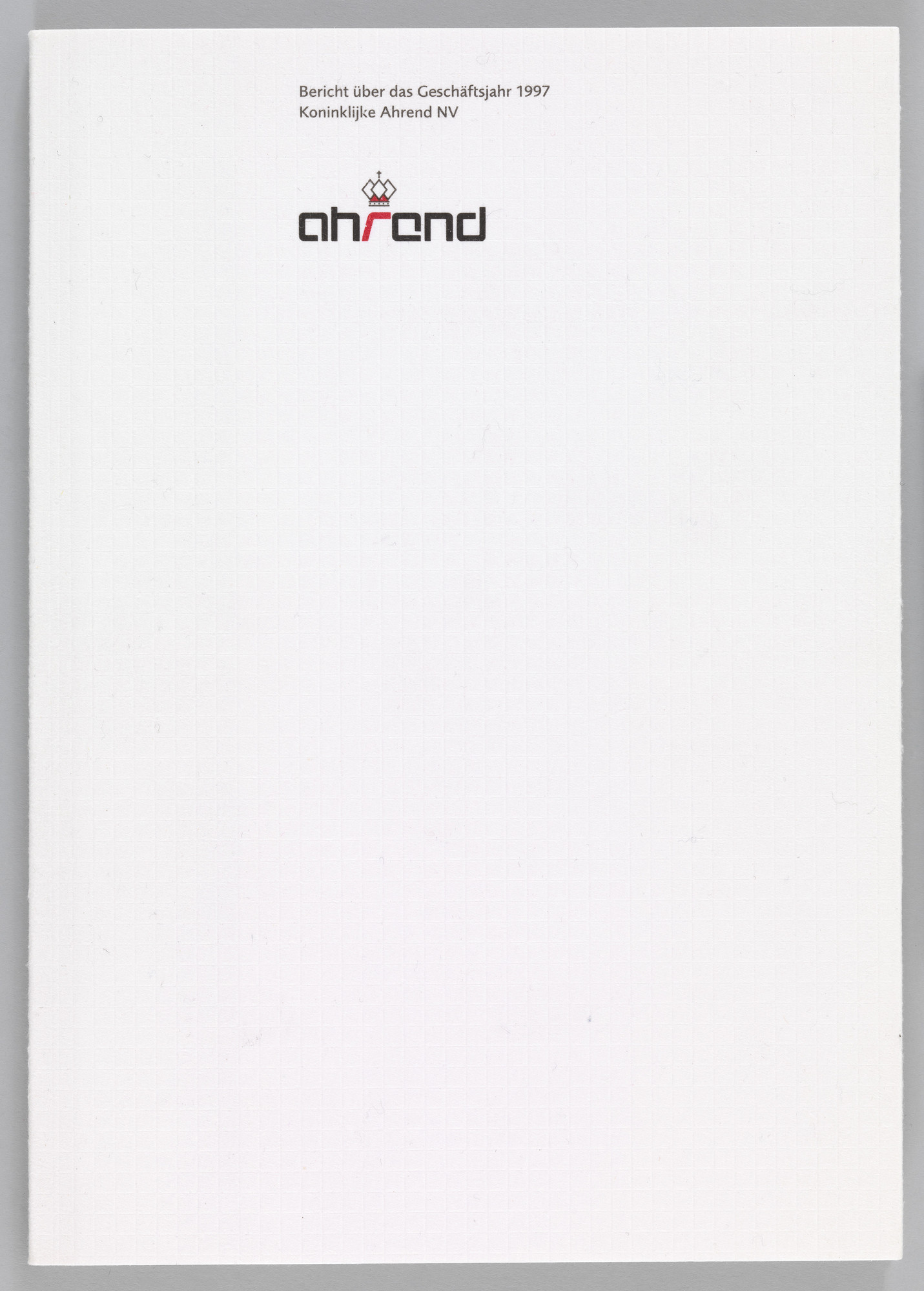 Irma Boom. Ahrend Annual Report