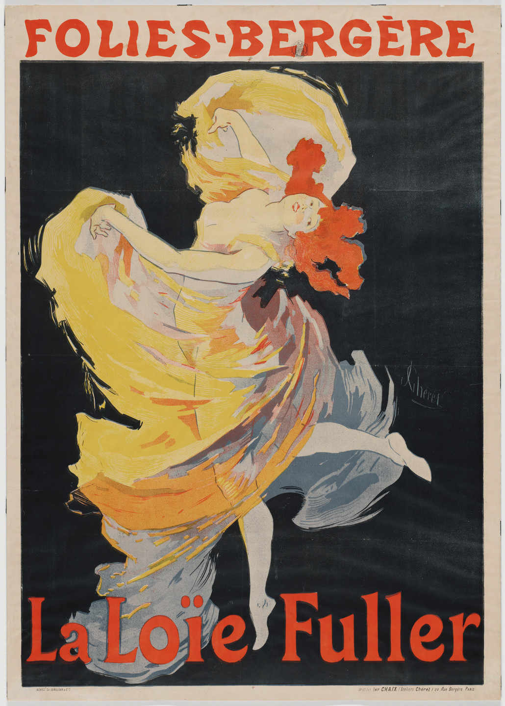 Jules Chéret. Folies-Bergère, La Loïe Fuller (Loïe Fuller at the Folies-Bergère). 1893