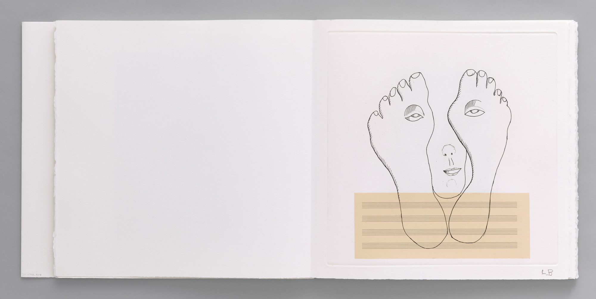 Louise Bourgeois. Untitled, plate 3 of 5, from the illustrated book, Metamorfosis
