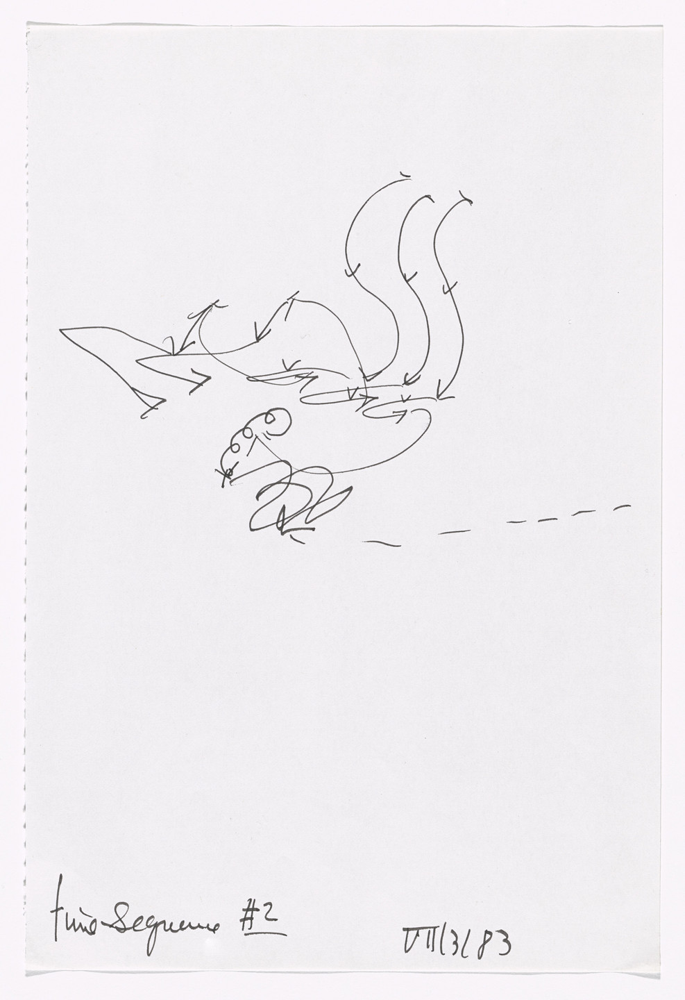 Merce Cunningham. Notes for Roaratorio. 1983