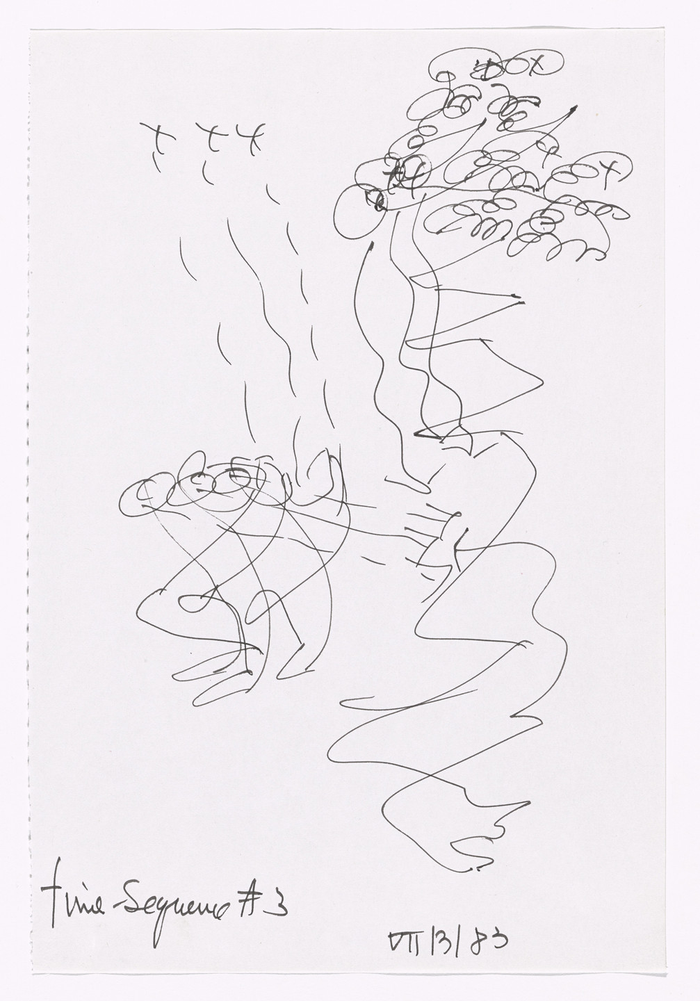 Merce Cunningham. Notes for Roaratorio. 1983