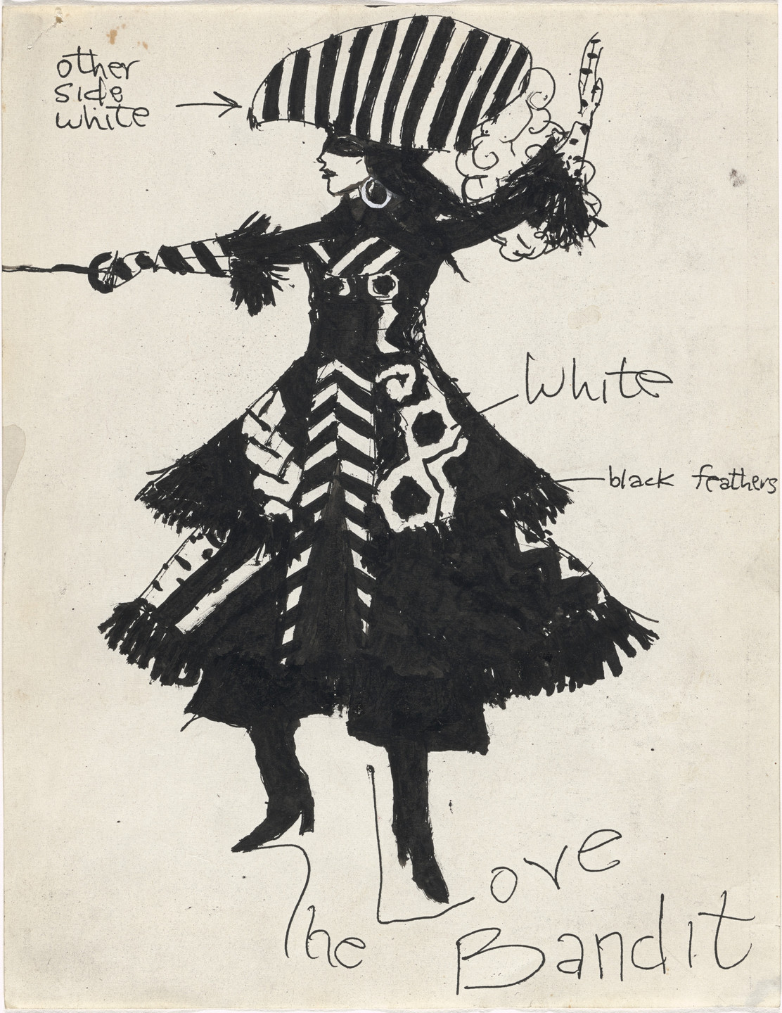 Jack Smith. Untitled (Drawing for Brassieres of Atlantis). c. 1970