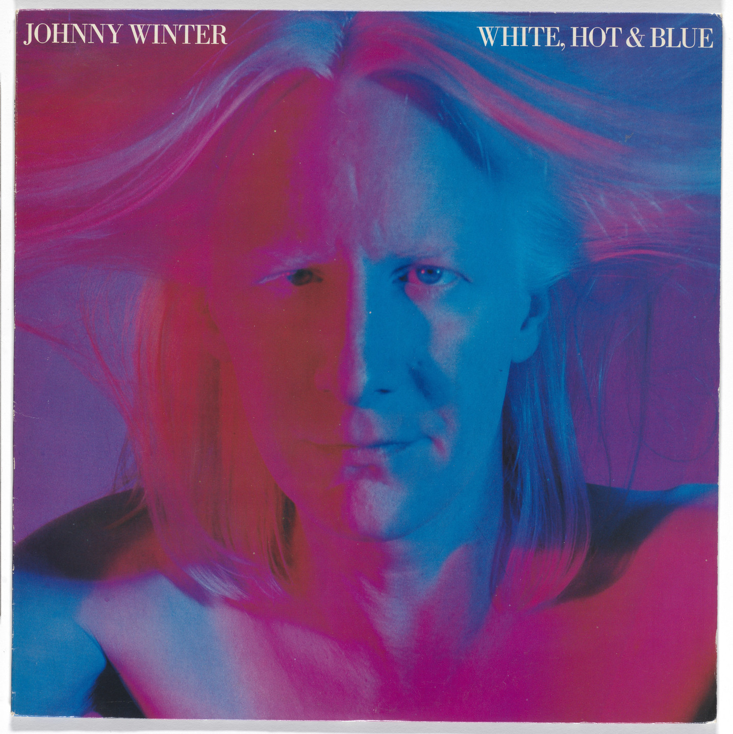 Paula Scher, Art Kane. Album cover for Johnny Winter - White, Hot &amp; Blue. 1978