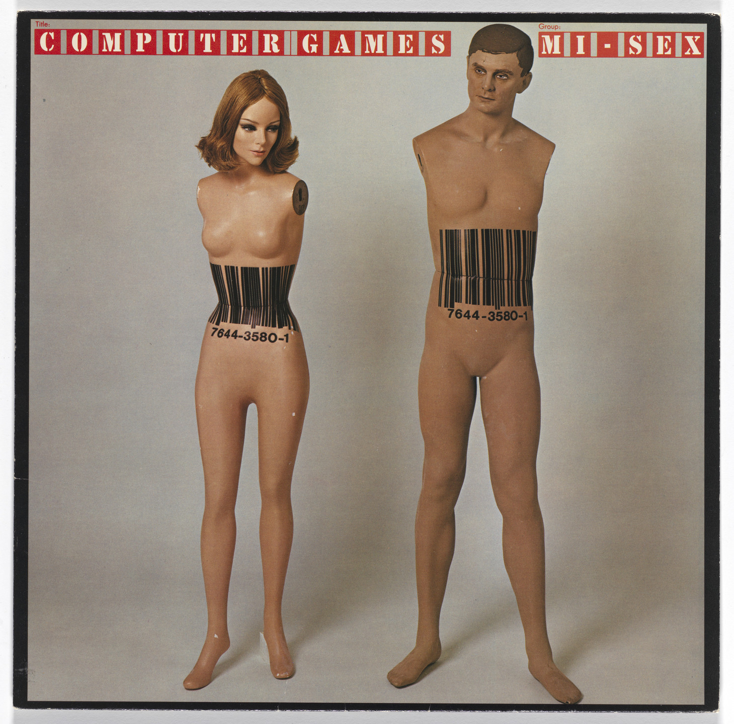 Paula Scher, Janet Perr, Arnold Rosenberg. Cover for Mi-Sex 12&#34; single &#34;Computer Games&#34;. 1979