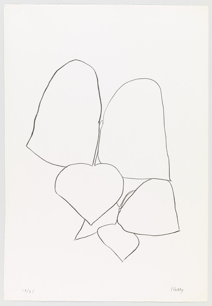 String Bean Leaves III (Haricot Vert III) from Suite of Plant Lithographs
